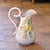 Huge vintage What's earthenware pitcher/decanter/vase/ewer. Magnificent relief decoration of large lemons and lemon...