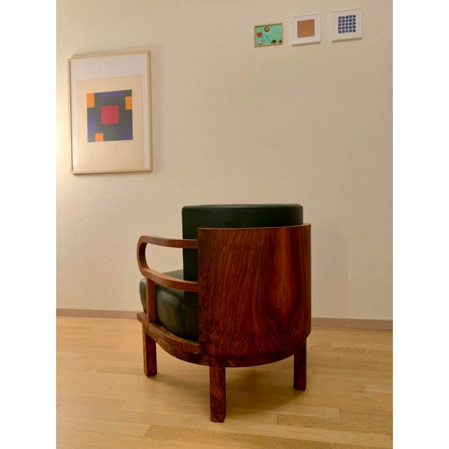 Art Deco Leather Chair in the style of Eugene Schoen, 1920s For Sale - Image 15 of 15