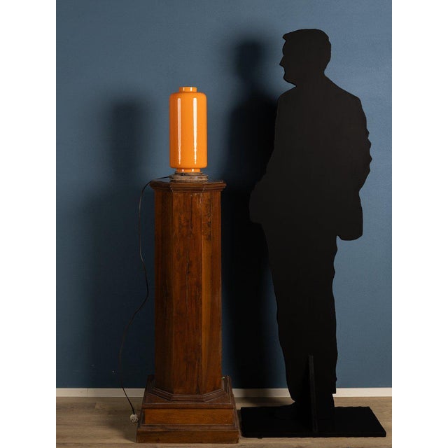 Period: 20th century Style: Other Style Condition: Good condition Material: Glass Width: 18Height: 41 An elegant orange...