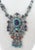 Mexican Vintage Morales Matl Style Sterling Amethyst Turquoise Coral Necklace For Sale - Image 3 of 11