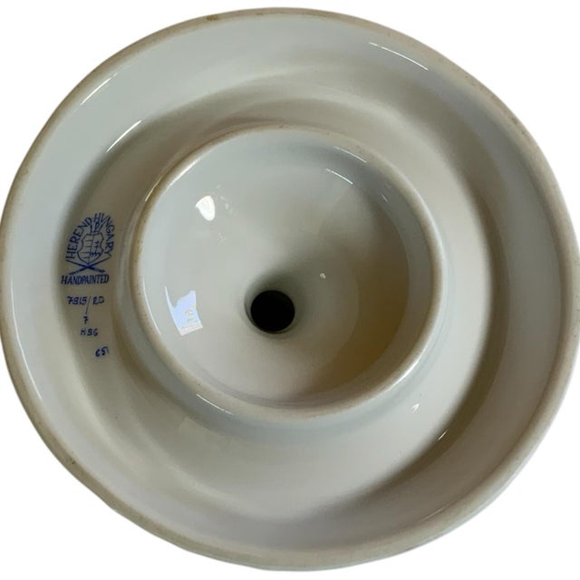 1990s Vintage Herend Rothschild Bird Single Candlestick Holder 7915/Ro Mint Condition Made in Hungary 1996 For Sale - Image 5 of 9