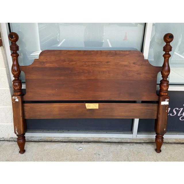 Henkel Harris Solid Black Cherry Full Size Headboard Model No. 118 For Sale - Image 12 of 13