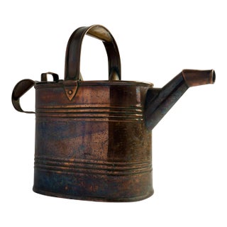 Antique English Copper Watering Can For Sale