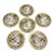 Vintage Weimar Katharina Gold-Gilt Porcelain Tea Trio Set for 6, 18 Pieces For Sale