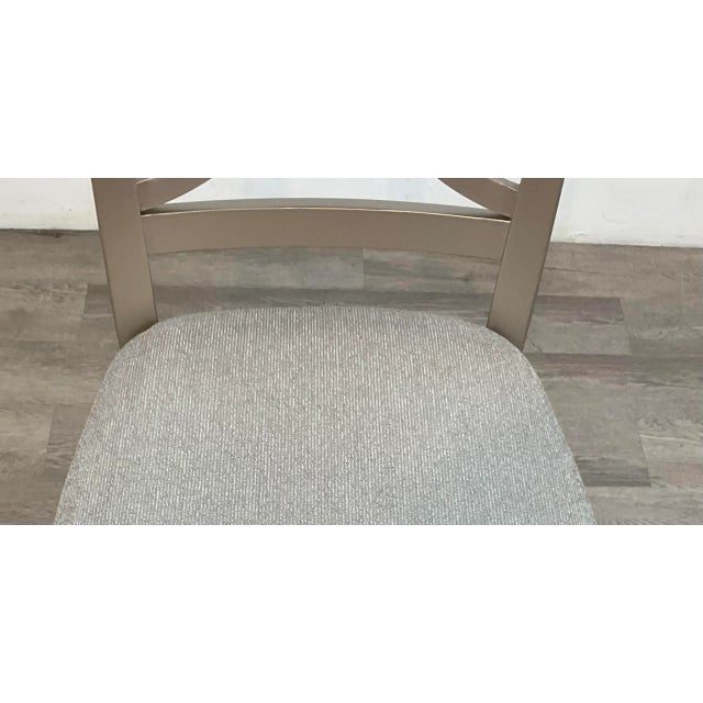 Modern Pulaski Modern Geometric Warm Silver Dining Side Chair For Sale - Image 3 of 7
