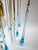 1970s Vintage Murano-Style Blue Glass Teardrop Waterfall Chandelier, C. 1970 For Sale - Image 5 of 18
