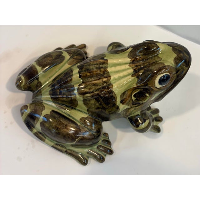 Ceramic Vintage Ceramic Usa Marked Garden Frog For Sale - Image 7 of 9