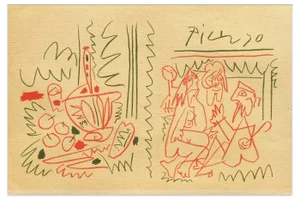 Pablo Picasso for Cercle D'art, Les Dejeuners, 1962, Lithograph on Canvas