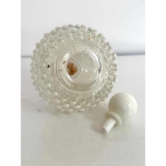 1940s Fenton Hobnail Opalescent Perfume Bottle With Stopper For Sale - Image 6 of 7