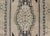 Vintage Turkish Oushak Rug With Ivory Field and Deep Blue Medallion Design For Sale - Image 4 of 11