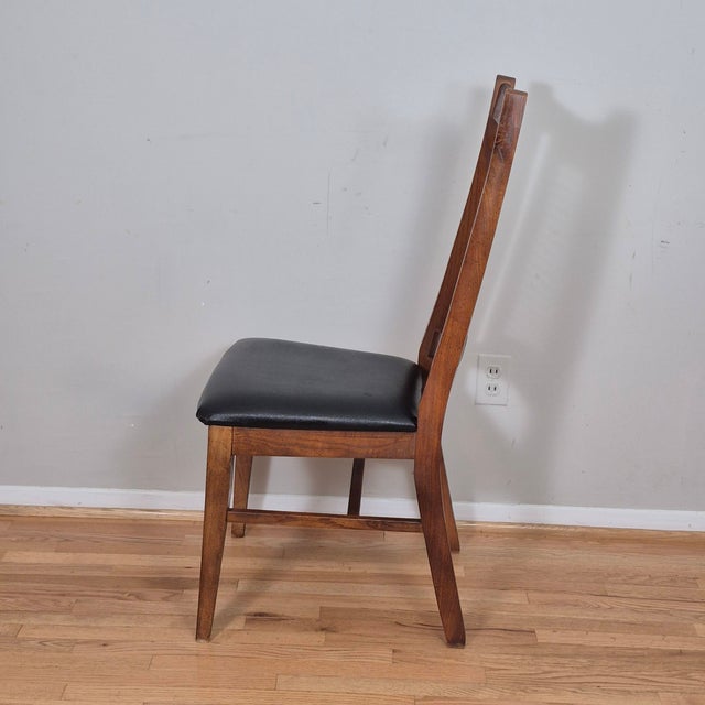 Mid 20th Century Mid Century Modern MCM Liberty Chair Co. Walnut Cane Back Desk Side Accent Chair For Sale - Image 5 of 11