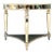 Vintage Mirror Trimmed Demilune Console For Sale