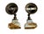 Circa 1910’s Pair of Caramel Slag Glass Sconces on Brass Holders For Sale - Image 4 of 5