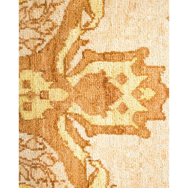 Contemporary Vintage Traditional Hand Knotted Wool Area Rug, Sand - 6'2" X 9'2" For Sale - Image 3 of 9