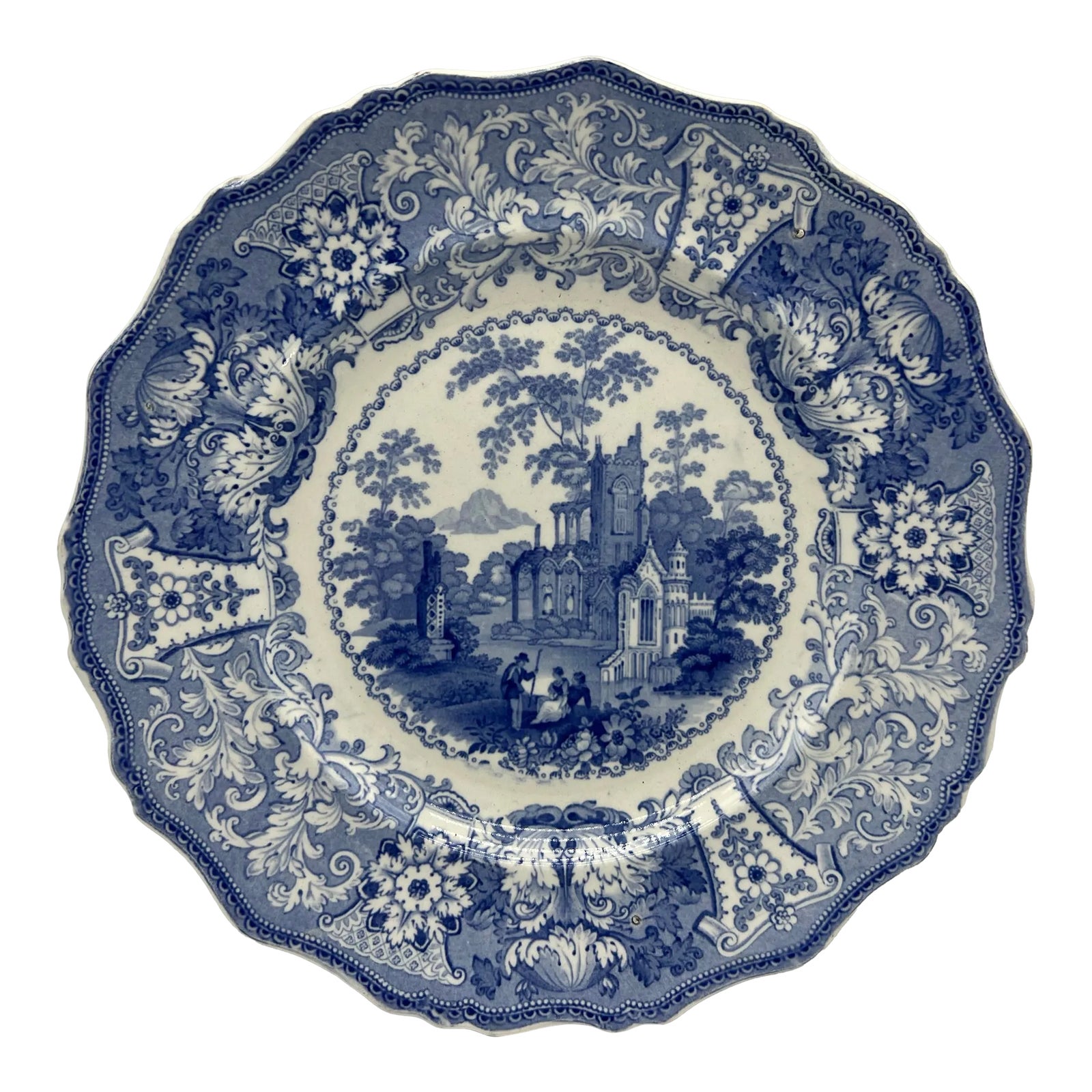 A Antique English Staffordshire Transferware Plate, 