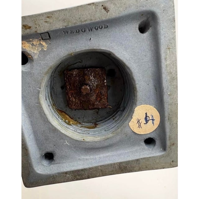 Rare Late 18th Century Antique Wedgwood Urn in Pale Blue and on a Pedestal Base For Sale - Image 12 of 13