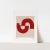 Abstract open edition giclee print. 20"x28" Elegant red geometrical forms or thick lines composition on beige background....