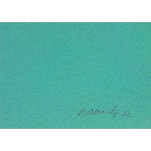 Rafael Alberti, Composition-Letter E, Lithograph, 1972 For Sale - Image 3 of 4