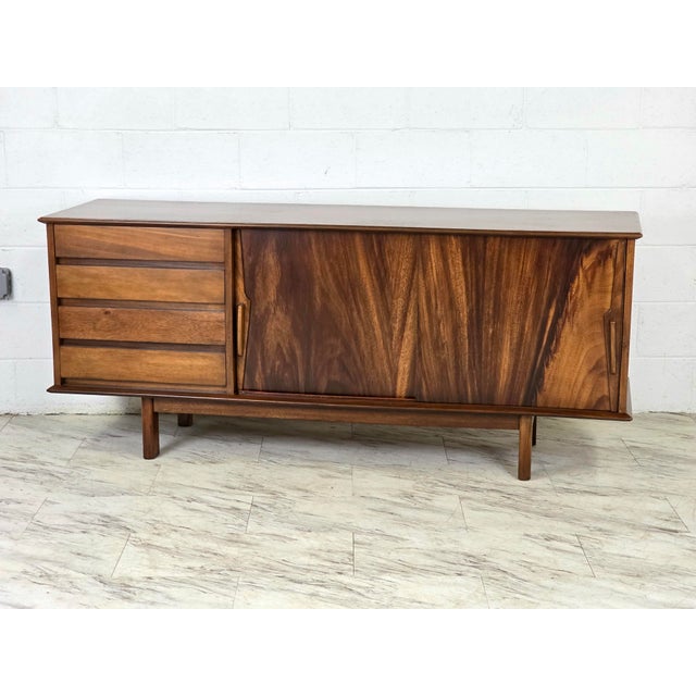 Omann Jun Møbelfabrik 1950s Danish Modern Credenza in the Manner of Gunni Omann For Sale - Image 4 of 12