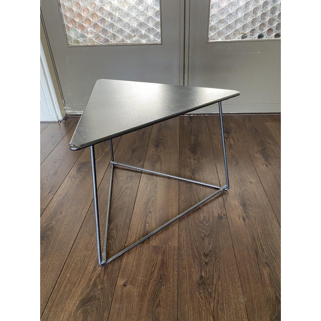 Vintage Triangular Coffee Table by Niels Gammelgaard for Mobel Ikea, 1980s For Sale - Image 4 of 15