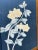 Large Vintage Hand Painted Showa Era Japanese Byobu Folding Silk Screen MCM Signed Blue Gold Floral 72" For Sale - Image 11 of 11