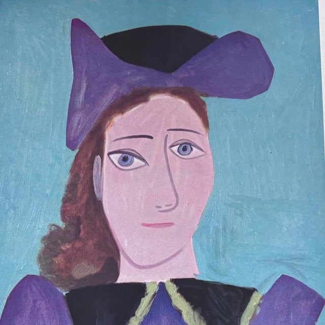 Pablo Picasso After Pablo Picasso, Portrait of "Portrait of D. M." | Limited Edition | Signed in Plate | 1940s Swiss Lithograph For Sale - Image 4 of 7