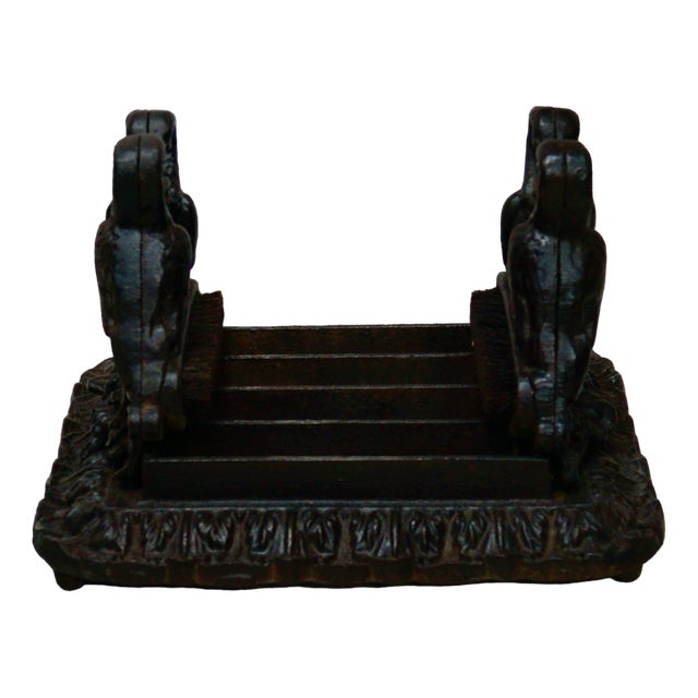 Victorian Cast Iron Boot Scraper, 1880 For Sale