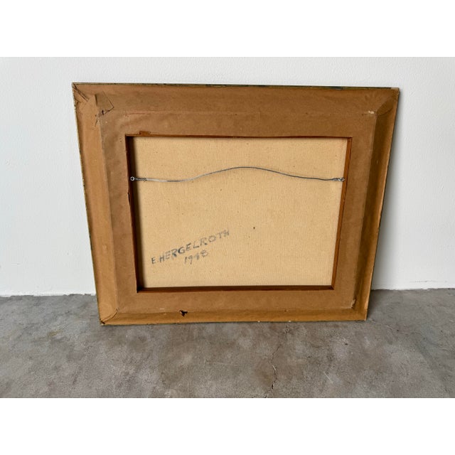 1948 Vintage Countryside Landscape Oil on Canvas Painting by Edward Hergelroth For Sale - Image 11 of 11