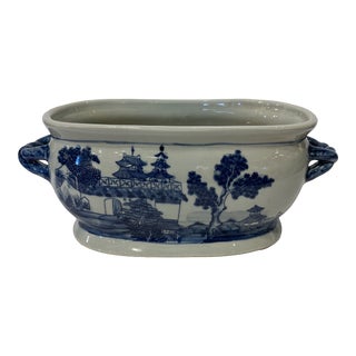 Blue and White Asia Foot Bath For Sale
