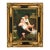 Original Aesthetic Mother and Child Painting in Spanish Baroque Style Frame Signed For Sale