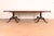 English Kittinger Regency Banded Mahogany Double Pedestal Extension Dining Table, Newly Refinished For Sale - Image 3 of 16