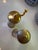 Hollywood Regency Lenox Tall Porcelain Salt and Pepper Shakers With Brass Tops For Sale - Image 3 of 10