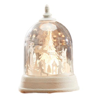 LED Rotating Santa's Sleigh Globe 8.5"H For Sale