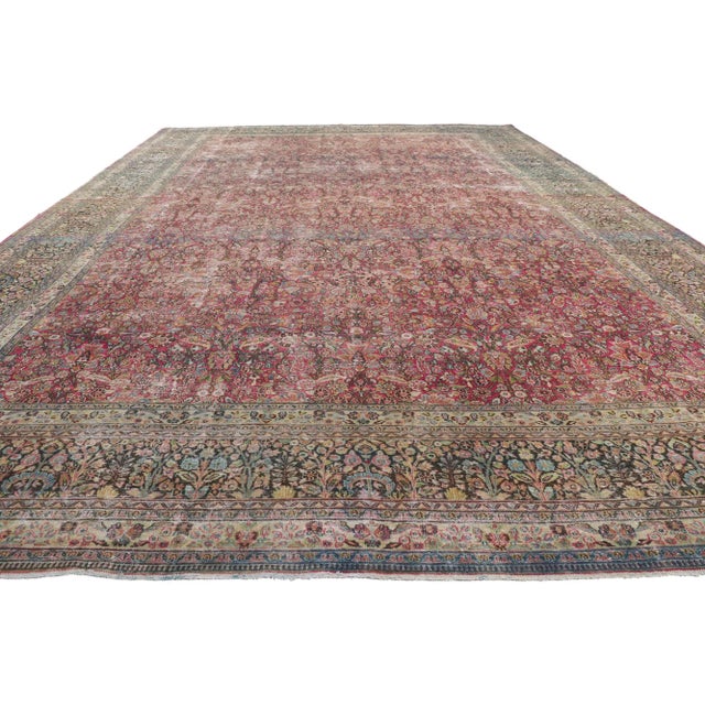 Victorian Antique Persian Khorassan Rug - 11'10 X 18'08 For Sale - Image 3 of 9