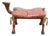 Vintage Egyptian Camel Saddle Stool in Leather and Wood, 1950s For Sale