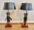 1980s Chinoiserie Hand Painted Tole Figural Lamps, a Pair For Sale In Los Angeles - Image 6 of 12