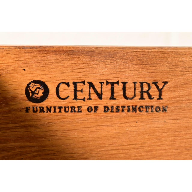 Brown Century Furniture French Provincial Louis XV Carved Cherry Wood Triple Dresser For Sale - Image 8 of 13