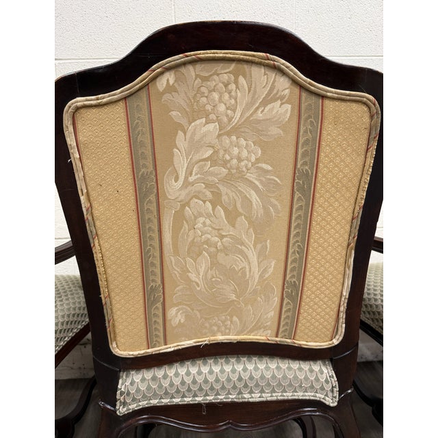 Vintage Drexel Heritage Louis XV Style Dining Arm Chairs - Set of 4 For Sale - Image 11 of 13