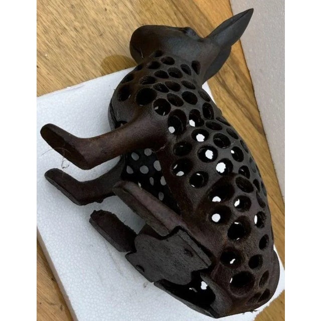 1940s 20th Century Iron Rabbit / Lantern Door Stop For Sale - Image 5 of 5