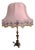 Vintage Table Lamp with Beaded Lampshade and Bronze Base, 1960s For Sale