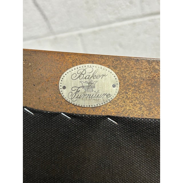 Ornamental & Decorative Materials Mid 20th Century Faux Bamboo Baker Furniture Bench For Sale - Image 7 of 7