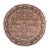 Shabby Chic 1990's Floral Pak-Persian Brown/Gray Wool Round Rug- 8'0'' X 8'3'' For Sale