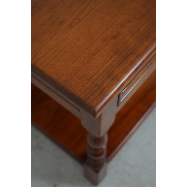 Brown Pair of Stickley Cherry Valley End Tables For Sale - Image 8 of 18