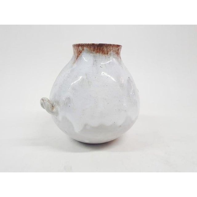 White Glazed Ceramic Vase from Mobach, 1960s For Sale - Image 3 of 4