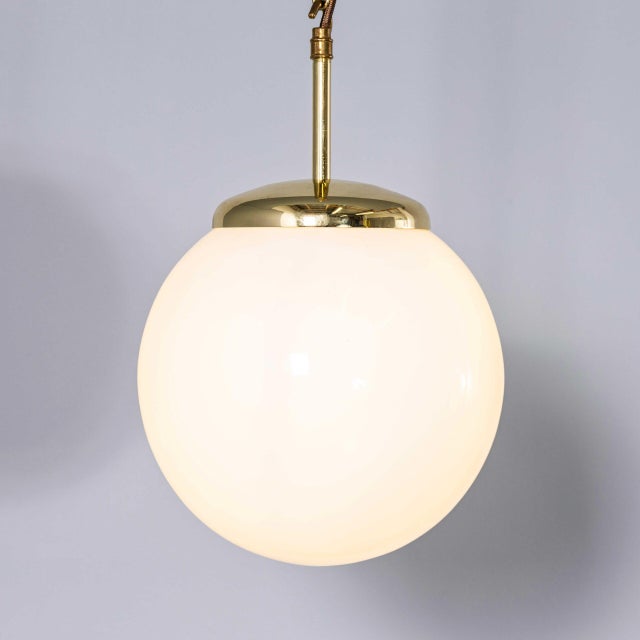 Plain Opaline Pendant in Glass, 1950s For Sale - Image 4 of 12