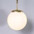 Plain Opaline Pendant in Glass, 1950s For Sale - Image 4 of 12