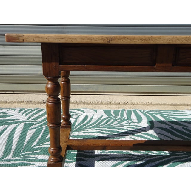 Oak Desk with 2 Drawers, 1930s For Sale - Image 15 of 18