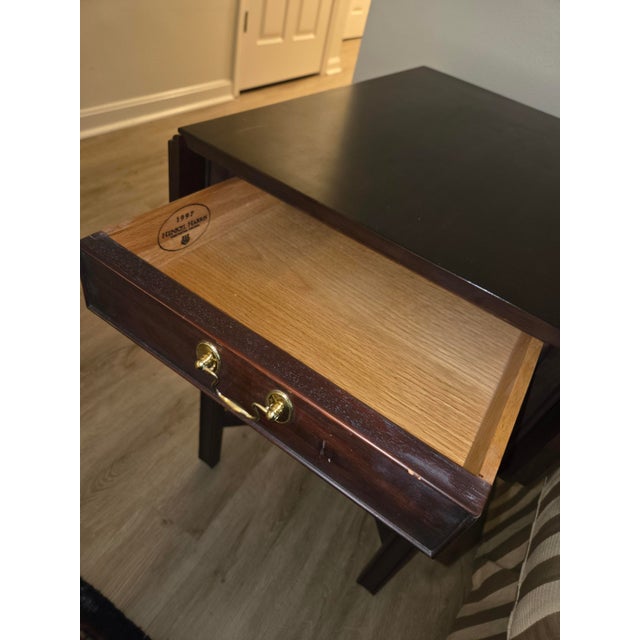 Henkel Harris 5425 29 Mahogany Chippendale Drop-Leaf End Side Table For Sale In Boston - Image 6 of 7