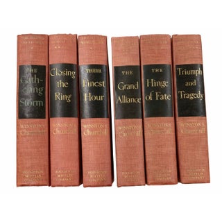 Winston Churchill the Second World War – Full 6 Volume Book Set, Houghton Mifflin - 1948-1953 a Must Have for World War II Buffs & Collectors! For Sale