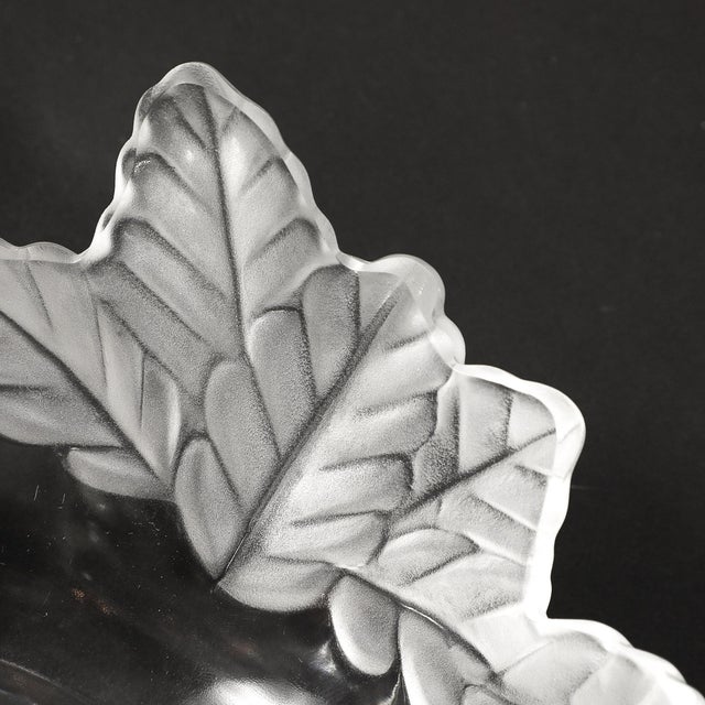 Mid-Century Modernist Lalique "Compiegne" Frosted & Clear Glass Bowl For Sale - Image 16 of 17